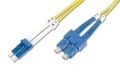 DIGITUS DK-2932-03 FO patch cord, duplex, LC to SC SM OS2 09/125 µ, 3 m Uzunluk 3m