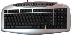 A4 TECH KB-21-FU Kablolu USB F Türkçe Multimedya Siyah/Gri Klavye