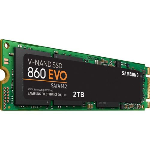 SAMSUNG MZ-N6E2T0BW 2TB 860 Evo M.2 Sata 550-520MB/s Flash SSD