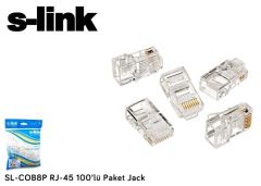 S-LINK RJ-45 100'lü Konnektör Paketi SL-COB8P