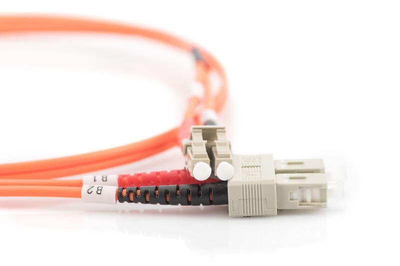 DIGITUS DK-2532-03 FO patch cord, duplex, LC to SC MM OM2 50/125 µ, 3 m Uzunluk 3m