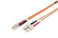 DIGITUS DK-2532-03 FO patch cord, duplex, LC to SC MM OM2 50/125 µ, 3 m Uzunluk 3m