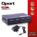 QPORT Full HD 1 Giriş 4 Çıkışlı HDMI Sinyal Çoğaltıcı Q-SPL4
