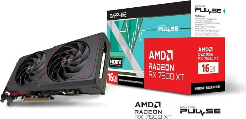 SAPPHIRE 11339-04-20G VGA PULSE AMD RX 7600XT GAM OC 16GB GDDR6