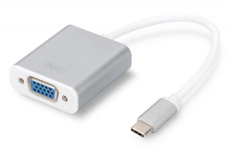 DIGITUS DA-70837 20cm USB Type C 1080p VGA Adaptör
