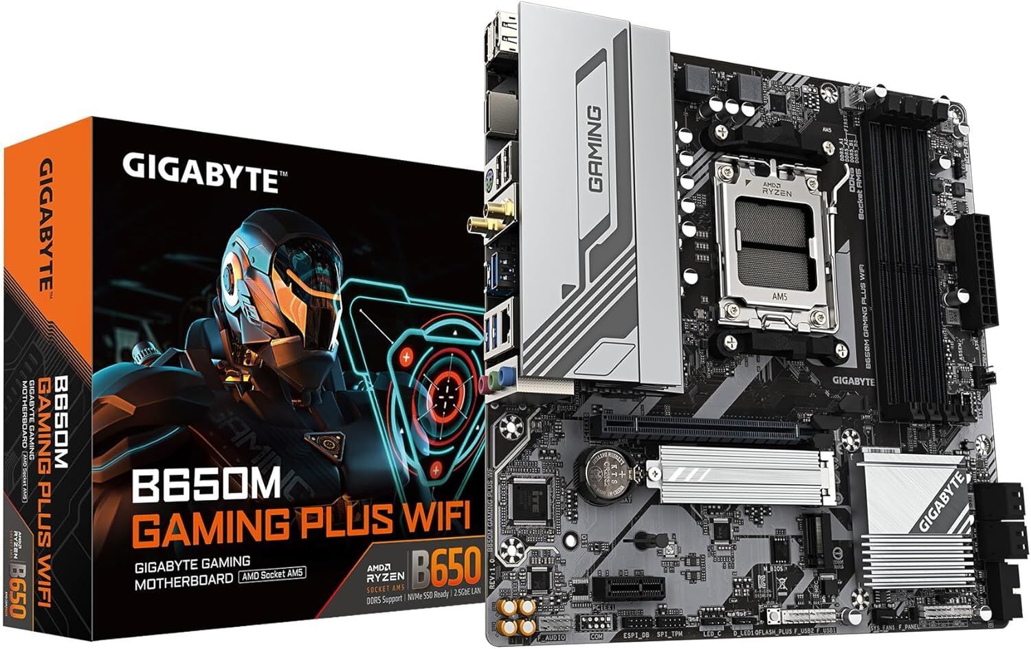 GIGABYTE B650M-GAM-PLUS-WF 8000MHz OC DDR5 AM5 M.2 HDMI DP Micro-ATX Anakart