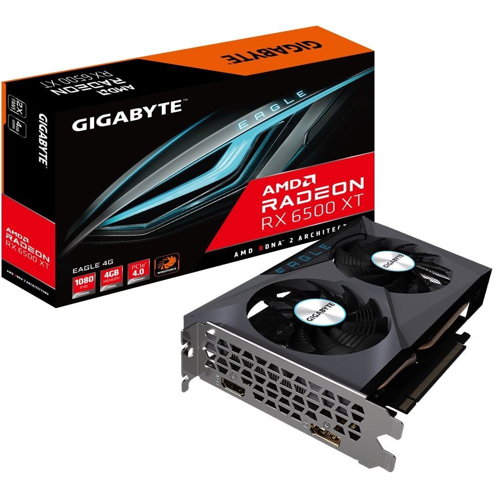 GIGABYTE GV-R65XTEAGLE-4GD RX6500XT 4GB 64Bit GDDR6 Ekran Kartı