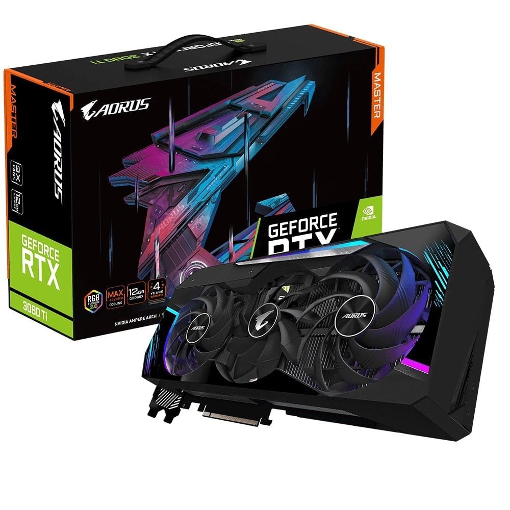 GIGABYTE GV-N308TAORUSM-12G RTX3080 Ti MASTER 12GB 384 Bit GDDR6X PCI-E 4.0 Ekran Kartı