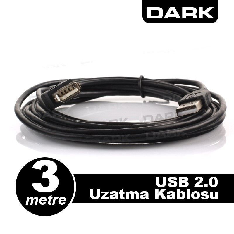 DARK 3m USB2.0 Uzatma Kablosu DK-CB-USB2EXTL300