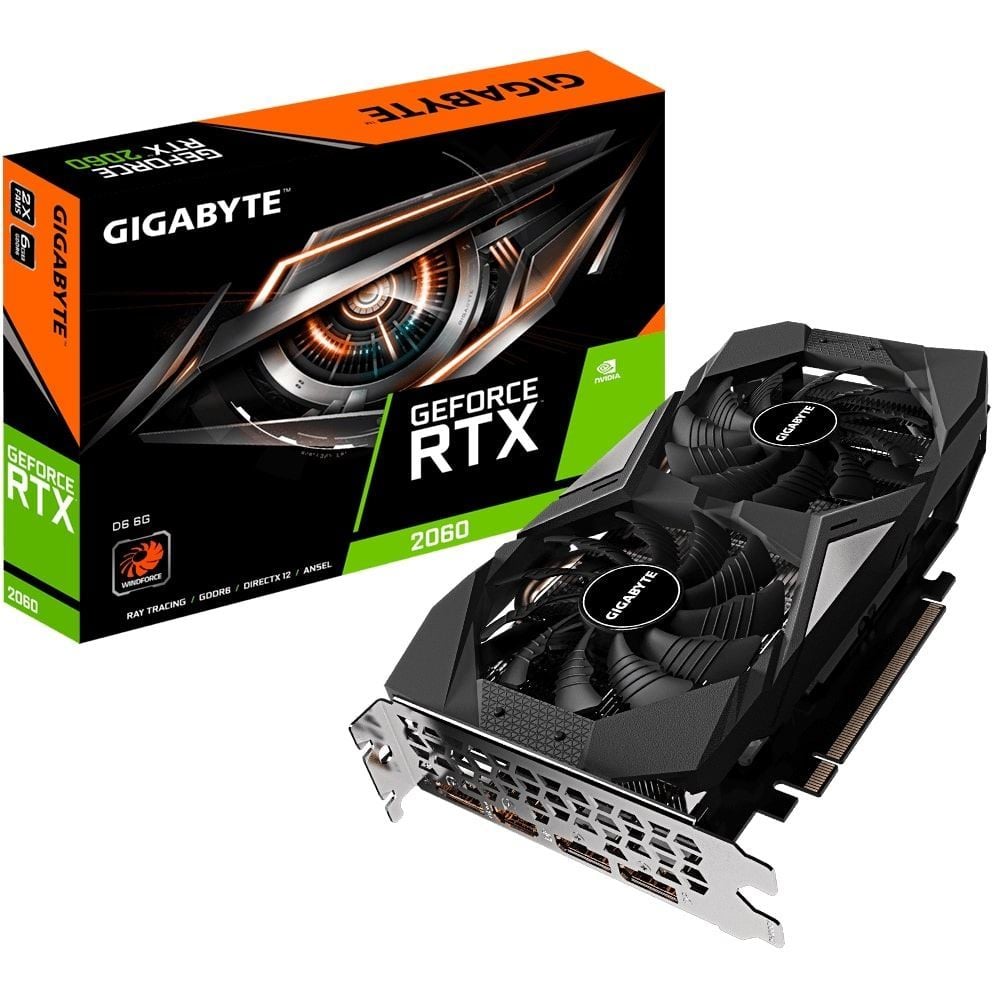 GIGABYTE GV-N2060D6-6GD RTX2060 6GB 192 Bit GDDR6 Ekran Kartı