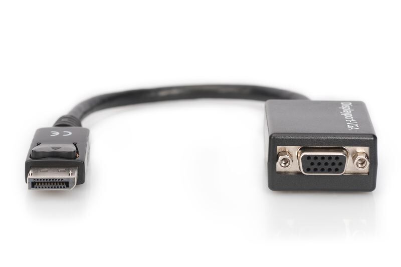 ASSMANN AK-340403-001-S DisplayPort Adap. Kab.DP - HD15 M/F, 0,15m,kenetlenmeli, DP 1.2 SİYAH