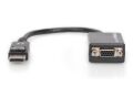 ASSMANN AK-340403-001-S DisplayPort Adap. Kab.DP - HD15 M/F, 0,15m,kenetlenmeli, DP 1.2 SİYAH