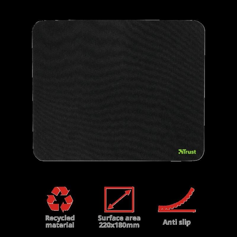 TRUST 21051 Cevre Dostu Siyah Kaymaz Mouse Pad