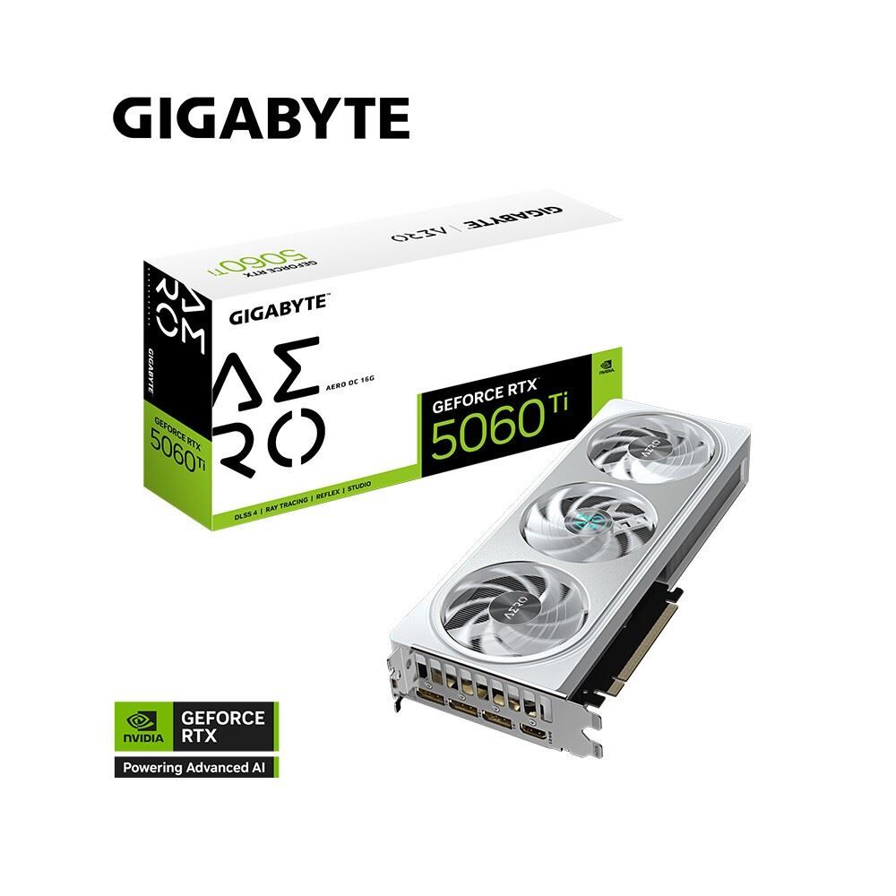 GIGABYTE GV-N506TAEROOC16GD VGA RTX5060TI AERO OC 16GB 128B GDDR7 DP-HDMI EKRAN KARTI