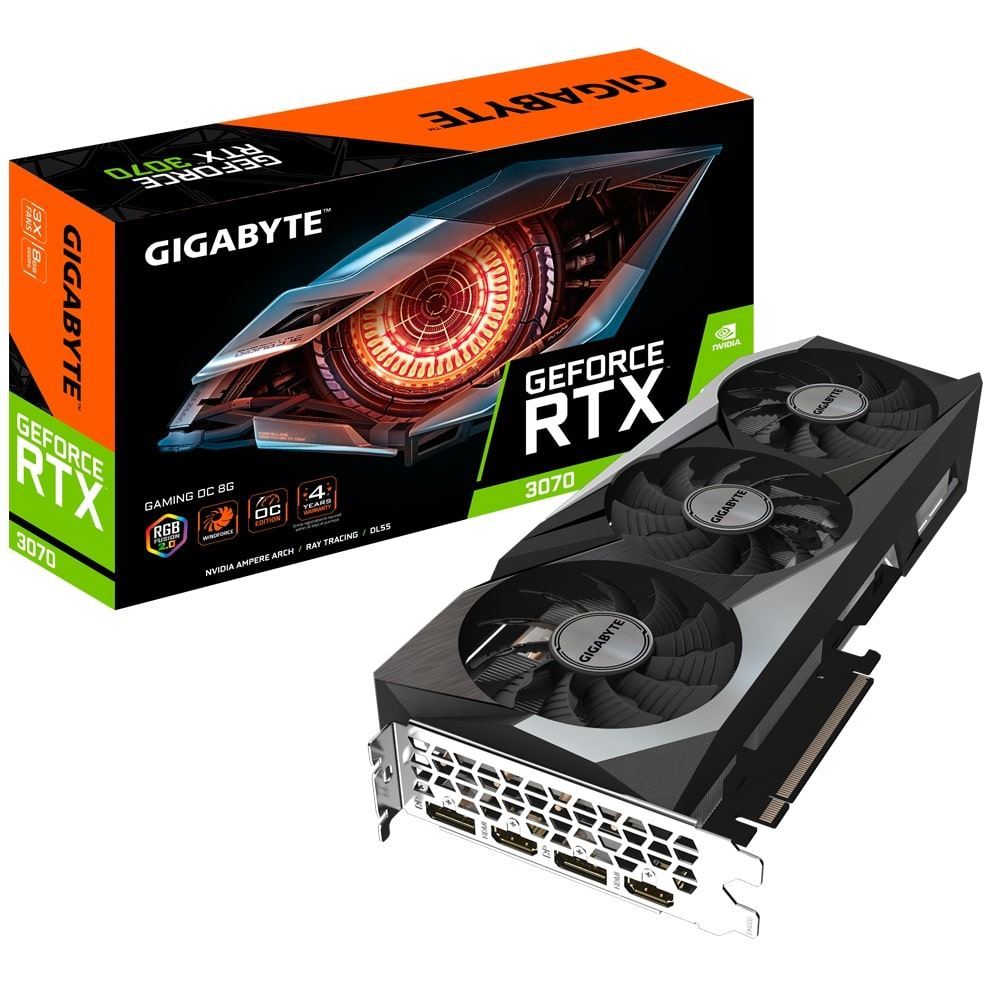 GIGABYTE GVN3070GAMINGOC8GD RTX3070 GAMING OC 8GB 256B GDDR6 PCI-E 4.0 Ekran Kartı