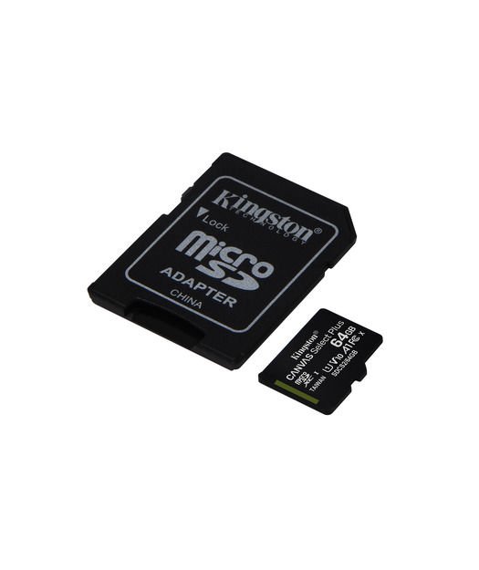 Kingston 64GB microSDXC Canvas Select Plus 100R A1 C10 Card + Adapter