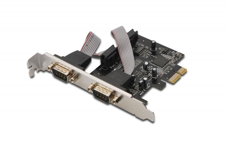 DIGITUS DS-30000-1 2 Port Seri (DB9) Low Profile Bracket PCI Express Kartı