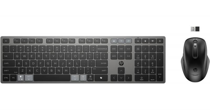 HP 9T5B0UT 725 Multi-Device Rechargeable Wireless Keyboard and Mouse Combo
