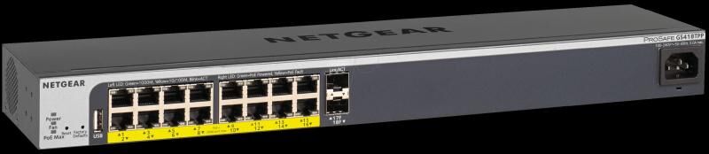 NETGEAR 16 Portlu 10/100/1000 Gigabit PoE+ portu, 2 SFP Web Yönetilebilir (240W)