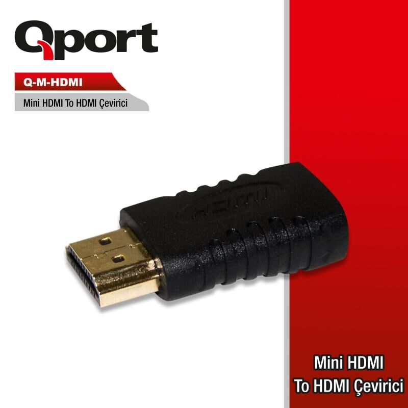 QPORT Mini HDMI to HDMI Çevirici Q-M-HDMI