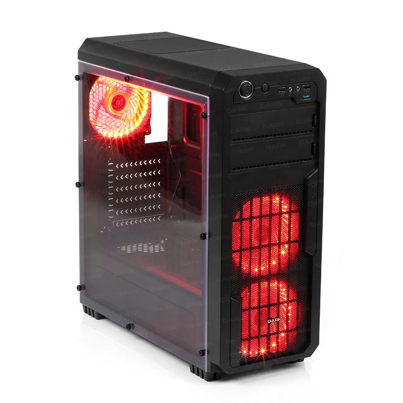 DARK 600W Powerlı Pencereli Midi Tower Siyah Gaming Kasa DKCHSENTINEL600
