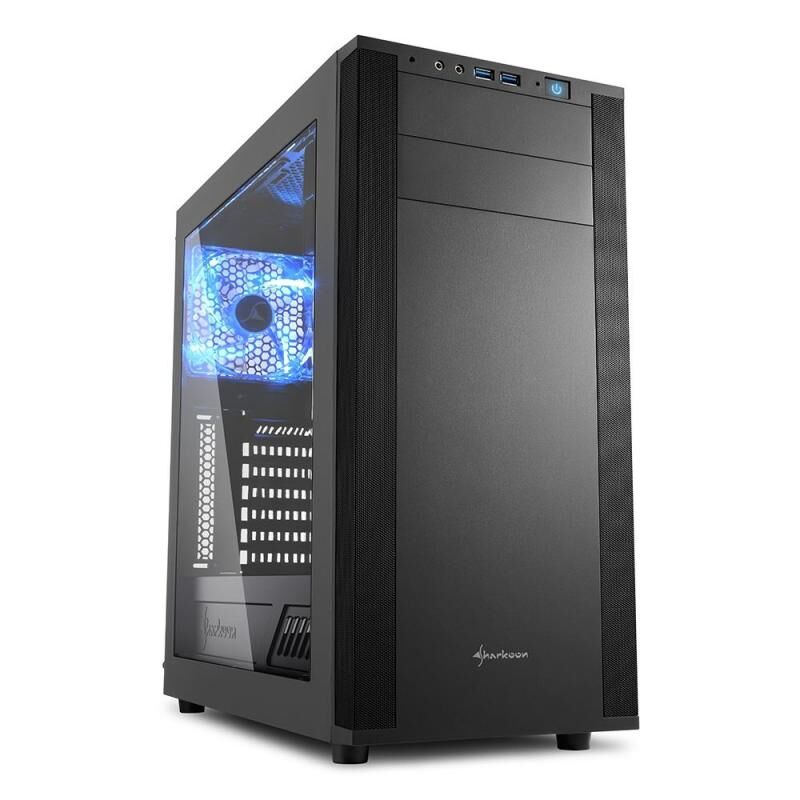 SHARKOON Pencereli Powersız 2xUSB3.0 ATX Siyah Kasa