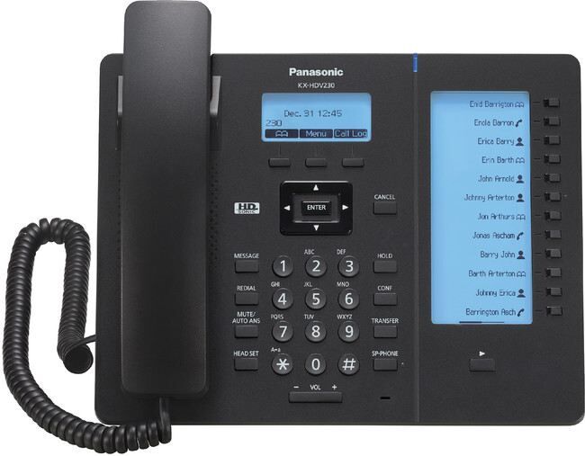 PANASONIC KX-HDV-230-SIYAH Kablolu Masaüstü Siyah IP SIP Telefon