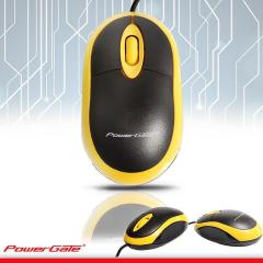 POWERGATE Kablolu USB Sarı,Siyah Mouse PG-E190-SR