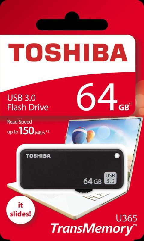 TOSHIBA THN-U365K0640E4 64GB Yamabiko USB3.0 Siyah USB Bellek