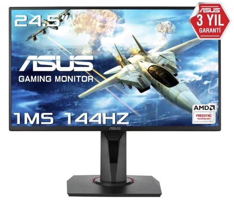 ASUS 24.5''FHD 1920x1080 1ms 144Hz DVI,HDMI,DP Siyah G-SYNC Gaming Monitör VG258Q