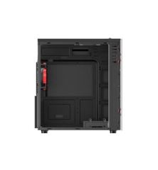 DARK Powersız Pencereli Kırmızı LED Midi Tower Siyah Kasa DKCHSPTR