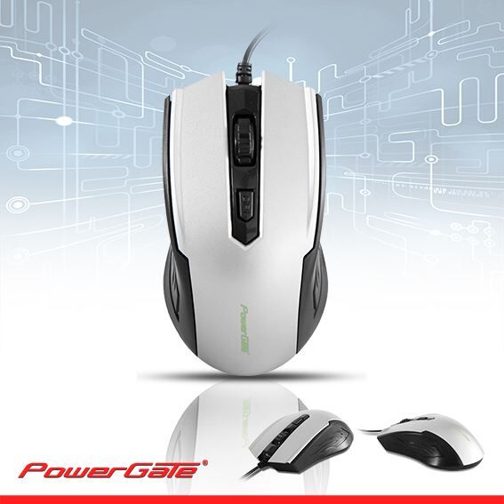 POWERGATE Kablolu USB Gri Mouse PG-D202