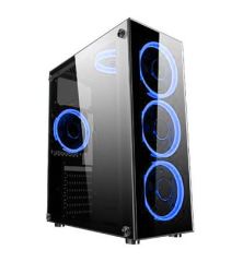 DARK DKCHSPTB Powersız Pencereli Mavi LED Midi Tower Siyah Kasa