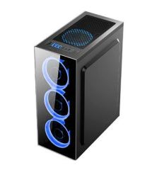 DARK DKCHSPTB Powersız Pencereli Mavi LED Midi Tower Siyah Kasa