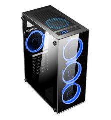 DARK DKCHSPTB Powersız Pencereli Mavi LED Midi Tower Siyah Kasa