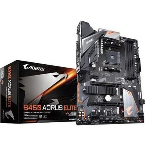 GIGABYTE B450-AORUS-ELITE AMD B450 Soket AM4 DDR4 3600 MHz HDMI DVI Aorus Elite Anakart