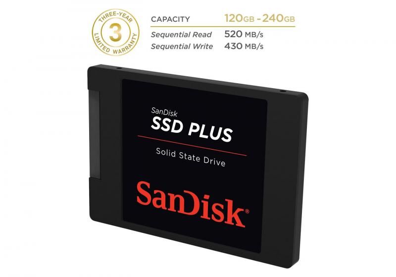 SANDISK SDSSDA-1T00-G27 1TB PLUS PCI-3.0 545-450MB/s 7mm 2.5'' SSD