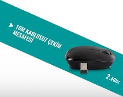 EVEREST USB Kablosuz Siyah Mouse SM-506