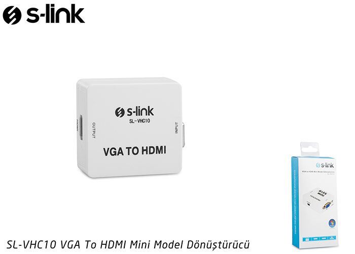 S-LINK Vga To HDMI Mini Model Dönüştürücü SL-VHC10