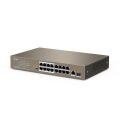 TENDA TEF1118P-16-150W 16 portlu 10/100Mbps +1 Gigabit/SFP Slots Switch With 16-Port PoE