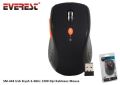 EVEREST Kablosuz Optik 2.4GHz 1200DPI Siyah,Turuncu Mouse SM-444