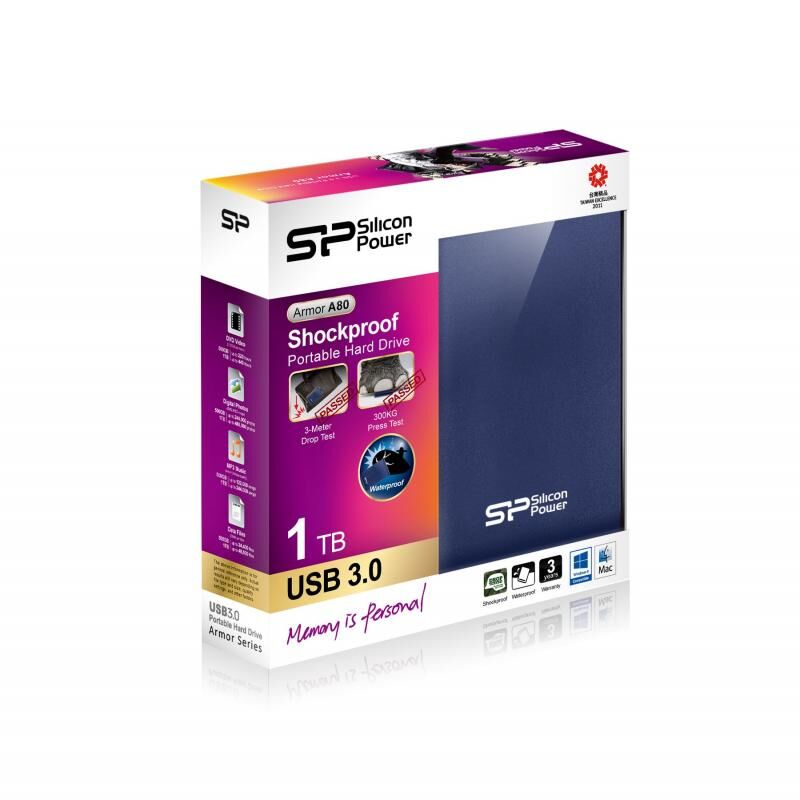 1TB 2.5'' Silicon Power Armor A80 USB3.0 Harici HardDisk