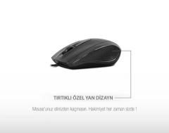 EVEREST Kablolu USB Optik Siyah Mouse SM-580U