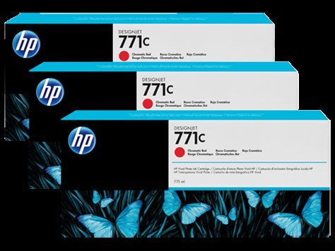 HP B6Y32A No 771 775ml 3'lü Paket Kırmızı Kartuş