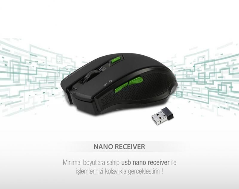 EVEREST Kablosuz 2.4GHz Optik Siyah Mouse SMW-777-S