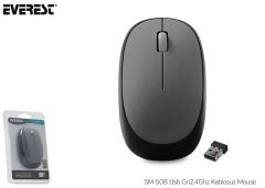 EVEREST Kablosuz 2.4GHz Gri,Siyah Mouse (Alkalin Pil Hediyeli) SM-508G