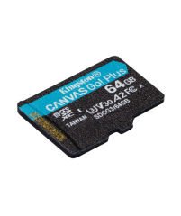 Kingston 64GB microSDXC Canvas Go Plus 170R A2 U3 V30 Card + ADP