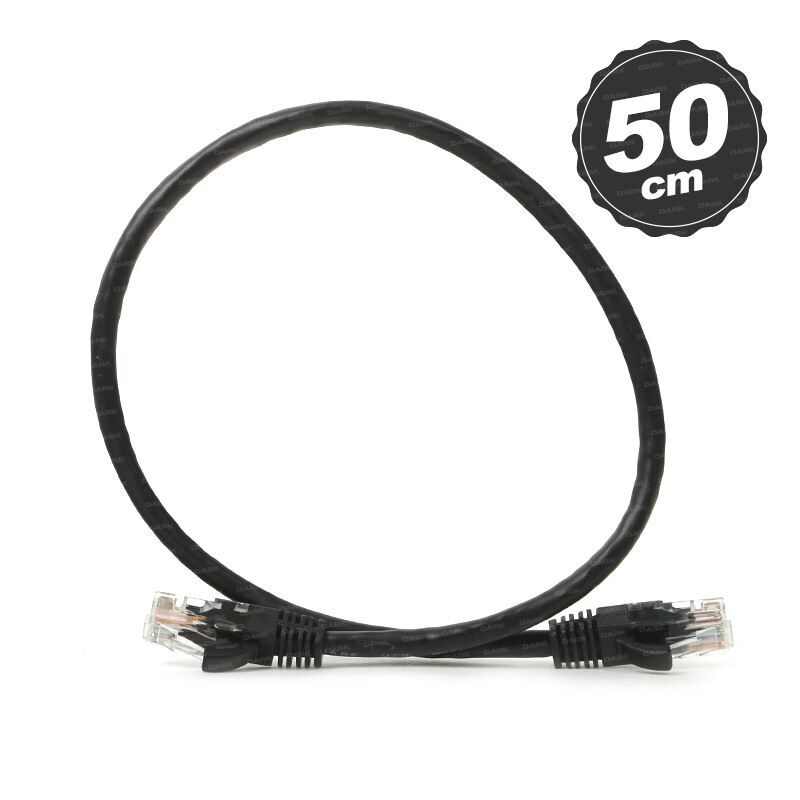 DARK DK-CB-NT6U50B Cat6 0.5m UTP Awg 24/7 Bakır Siyah Network Kablosu