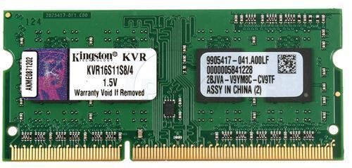 KINGSTON KVR16S11S8-4 4GB 1600MHz DDR3 Kutulu Notebook Ram