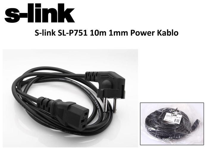 S-LINK 10m Kasa Monitör Güç Kablosu SL-P751
